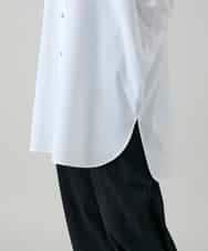 RSBGD14490 TRUNK HIROKO KOSHINO(ヒロココシノ) ビッグシルエット切り替えシャツ/洗える ホワイト