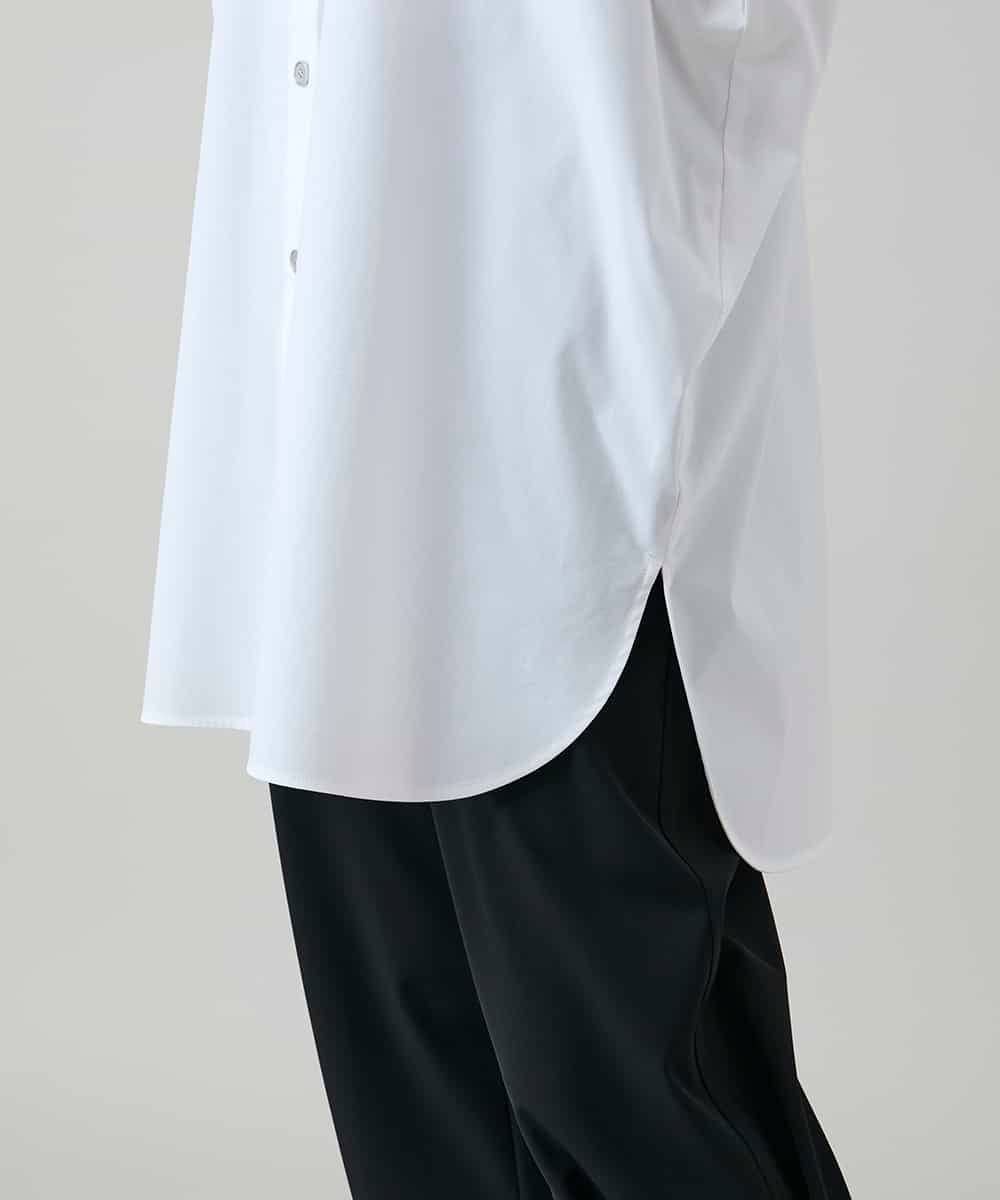 RSBGD14490 TRUNK HIROKO KOSHINO(ヒロココシノ) ビッグシルエット切り替えシャツ/洗える ホワイト