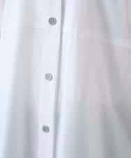 RSBGD14490 TRUNK HIROKO KOSHINO(ヒロココシノ) ビッグシルエット切り替えシャツ/洗える ホワイト