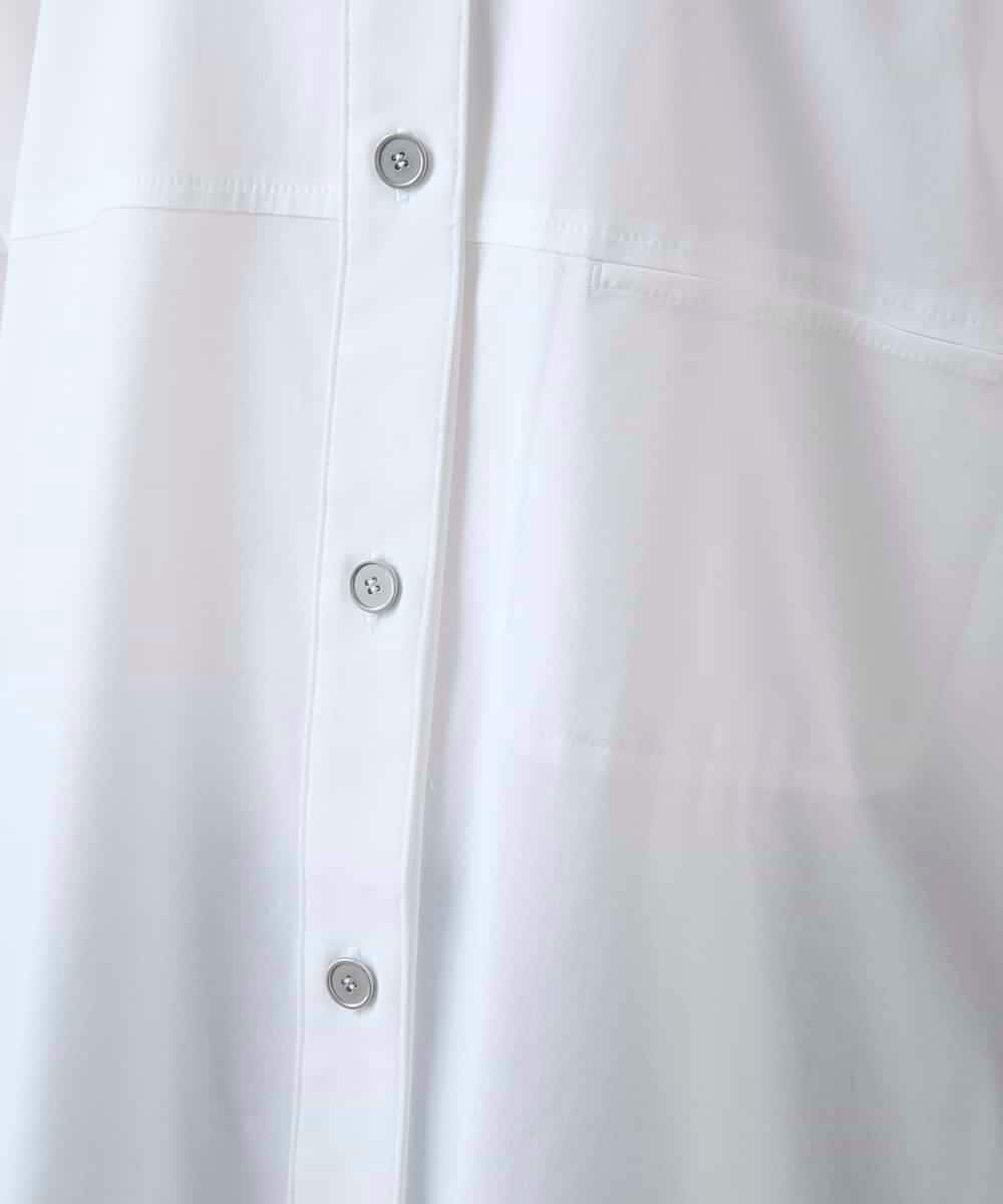 RSBGD14490 TRUNK HIROKO KOSHINO(ヒロココシノ) ビッグシルエット切り替えシャツ/洗える ホワイト