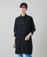 RSBGD14490 TRUNK HIROKO KOSHINO(ヒロココシノ) ビッグシルエット切り替えシャツ/洗える ブラック