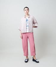 RSBGD15390 TRUNK HIROKO KOSHINO(ヒロココシノ) ワイドタックスリーブブラウス/洗える ピンク