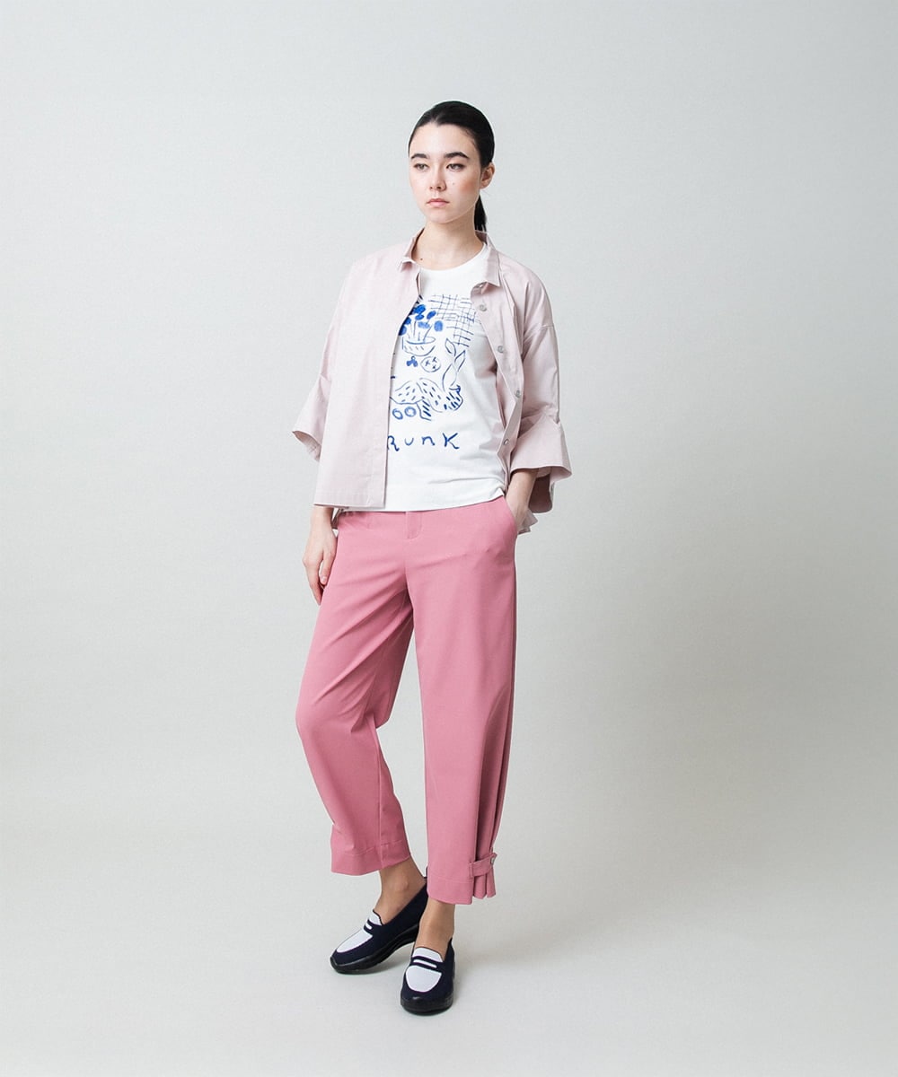 RSBGD15390 TRUNK HIROKO KOSHINO(ヒロココシノ) ワイドタックスリーブブラウス/洗える ピンク