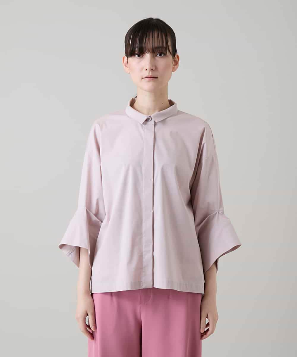 RSBGD15390 TRUNK HIROKO KOSHINO(ヒロココシノ) ワイドタックスリーブブラウス/洗える ピンク