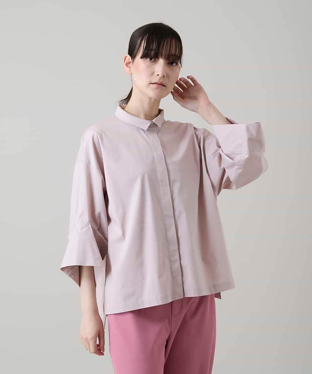 RSBGD15390 TRUNK HIROKO KOSHINO(ヒロココシノ) ワイドタックスリーブブラウス/洗える ピンク