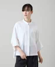 RSBGD15390 TRUNK HIROKO KOSHINO(ヒロココシノ) ワイドタックスリーブブラウス/洗える ホワイト