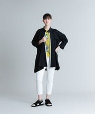 RSBGS05430 TRUNK HIROKO KOSHINO(ヒロココシノ) 【洗濯機で洗える】イレギュラーヘムシャツブラウス ホワイト