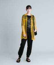 RSBGT29390 TRUNK HIROKO KOSHINO(ヒロココシノ) 【洗濯機で洗える/日本製】エアリーメッシュデザインシャツ ライトイエロー