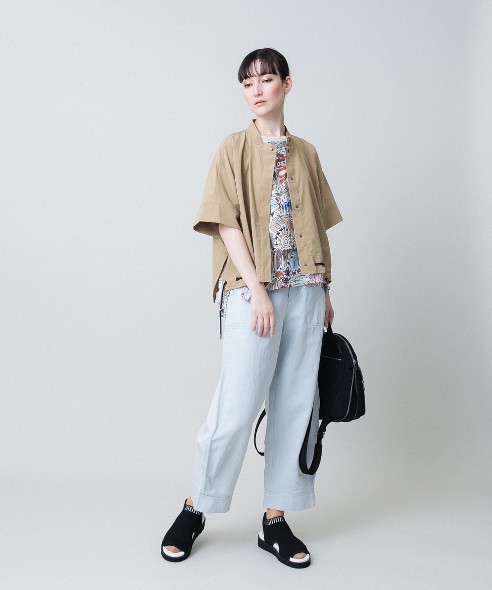 RSBHB01490 TRUNK HIROKO KOSHINO(ヒロココシノ) ドロストデザインブラウス /洗える ベージュ