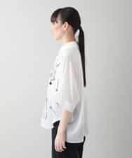 RSBIC12430 TRUNK HIROKO KOSHINO(ヒロココシノ) デザイン画プリントシャツ/日本製/洗える ホワイト