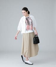 RSBIW23460 TRUNK HIROKO KOSHINO(ヒロココシノ) フラワーレースジップアップブルゾン/洗える ホワイト