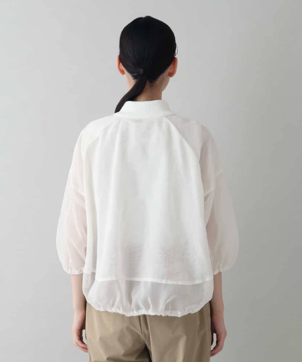 RSBIW23460 TRUNK HIROKO KOSHINO(ヒロココシノ) フラワーレースジップアップブルゾン/洗える ホワイト