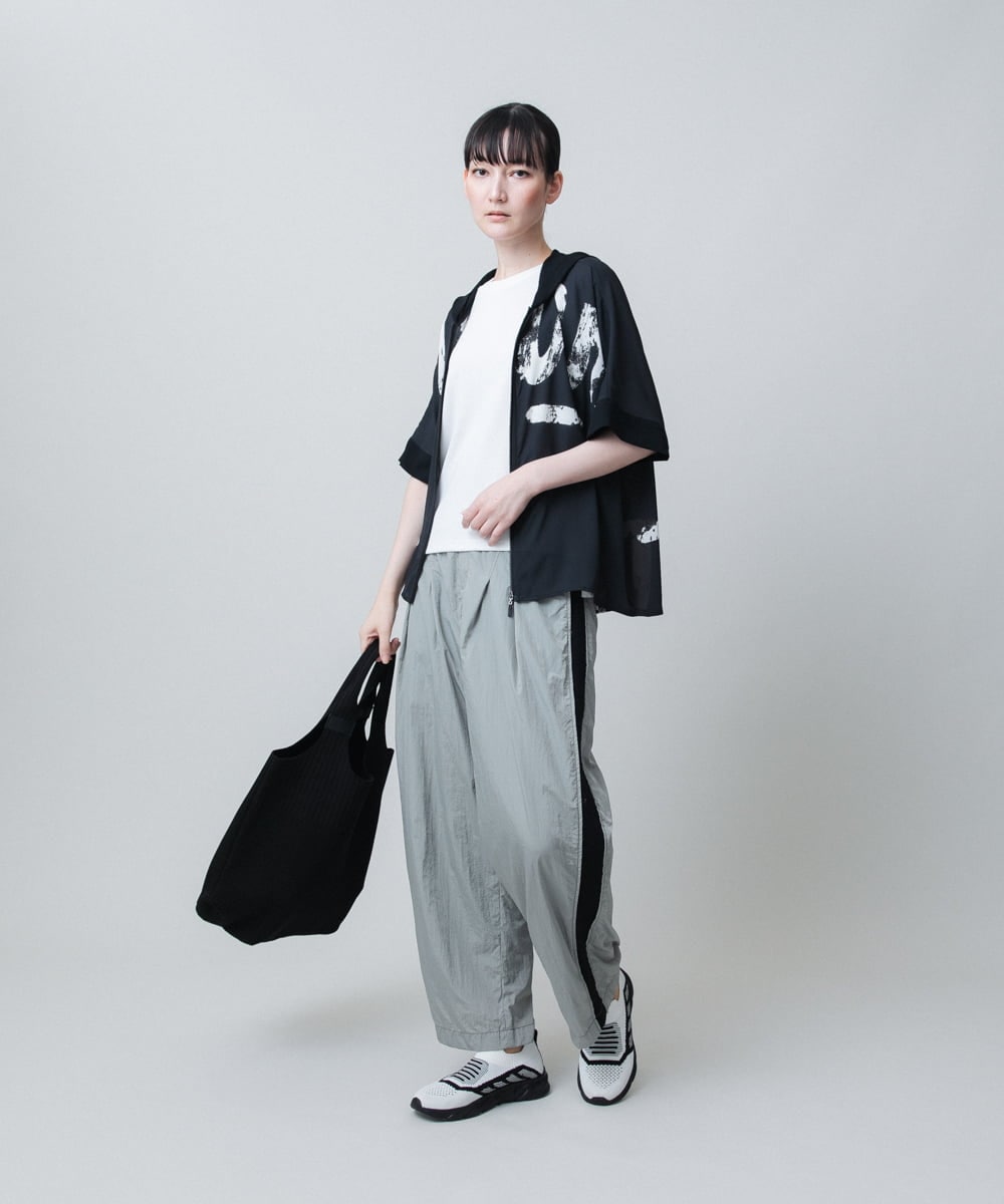 RSBJB13590 TRUNK HIROKO KOSHINO(ヒロココシノ) モノトーンプリントデザインブラウス/洗える ホワイト
