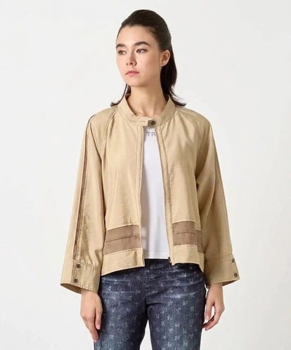 RSBJE01490 TRUNK HIROKO KOSHINO メッシュジョイントデザインブラウス/洗える