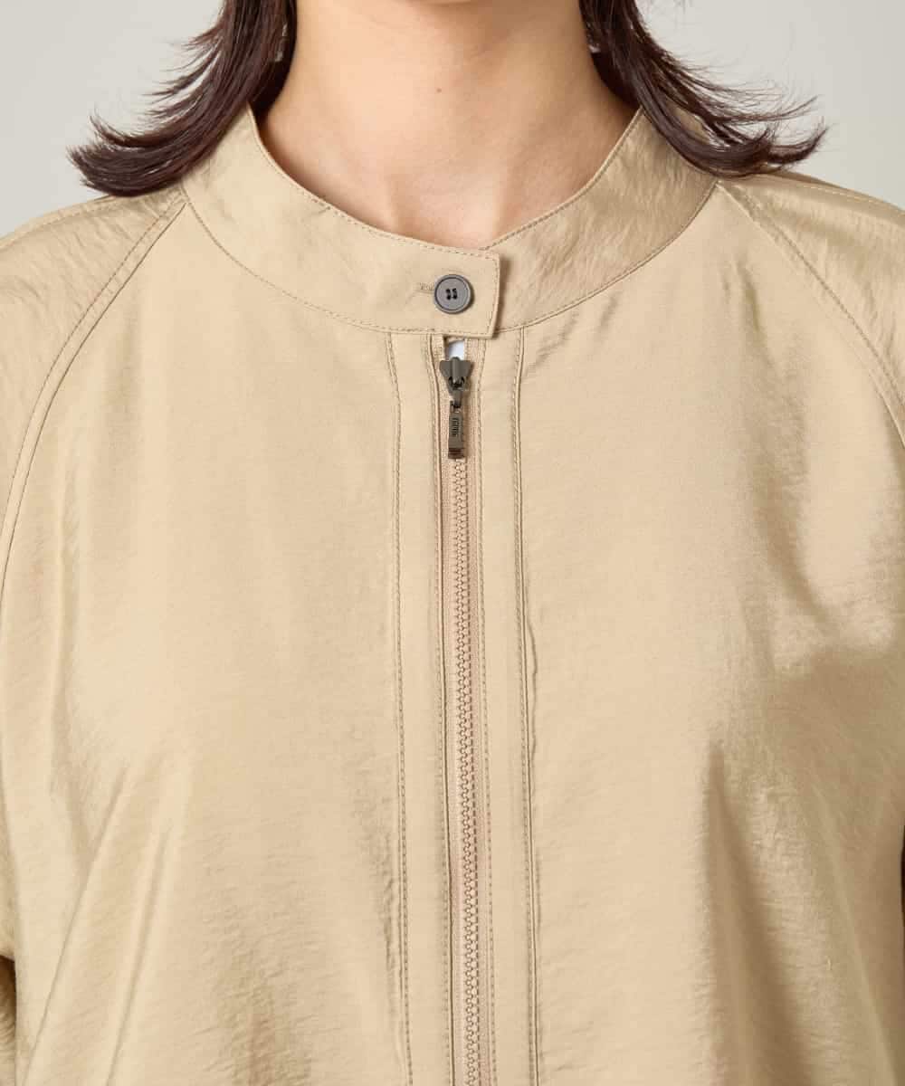 RSBJE01490 TRUNK HIROKO KOSHINO(ヒロココシノ) メッシュジョイントデザインブラウス/洗える ベージュ