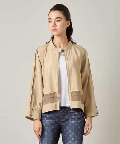 RSBJE01490 TRUNK HIROKO KOSHINO メッシュジョイントデザインブラウス/洗える
