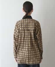 RSBJT34490 TRUNK HIROKO KOSHINO(ヒロココシノ) 【洗濯機で洗える】HKロゴブロードシャツ ベージュ