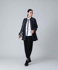 RSBJT35450 TRUNK HIROKO KOSHINO(ヒロココシノ) 【洗濯機で洗える】HKロゴシルエットシャツ ホワイト