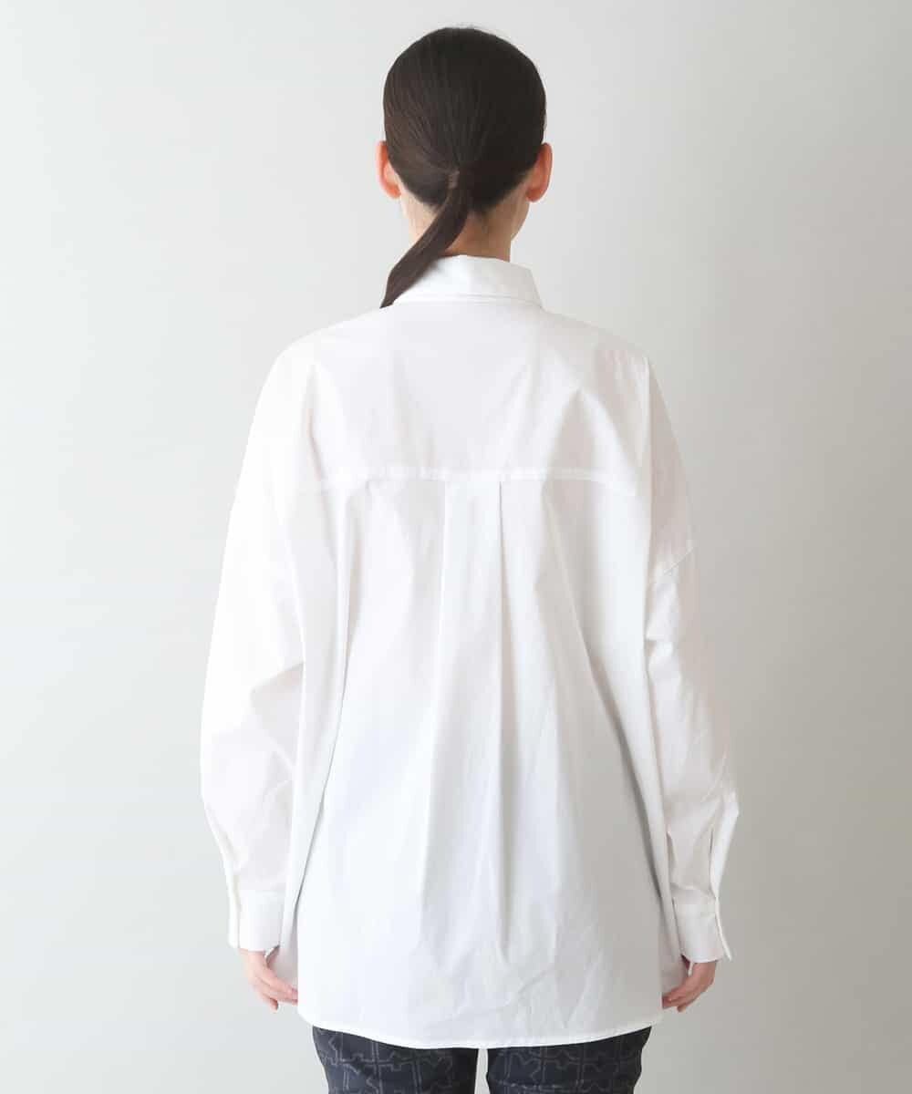 RSBJT35450 TRUNK HIROKO KOSHINO(ヒロココシノ) 【洗濯機で洗える】HKロゴシルエットシャツ ホワイト