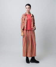 RSBLB04490 TRUNK HIROKO KOSHINO(ヒロココシノ) ストライプスデザインシャツブラウス /洗える ベージュ