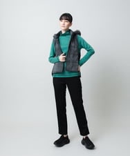 RSDAE08540 TRUNK HIROKO KOSHINO(ヒロココシノ) コーデュロイパテッドベスト /洗える ベージュ