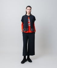 RSDAG04560 TRUNK HIROKO KOSHINO(ヒロココシノ) トリコットストライプジョイントベスト/洗える ブラック
