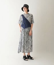 RSDGB01390 TRUNK HIROKO KOSHINO(ヒロココシノ) ストレッチデニムワンショルダーベスト/洗える ネイビー