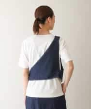 RSDGB01390 TRUNK HIROKO KOSHINO(ヒロココシノ) ストレッチデニムワンショルダーベスト/洗える ネイビー
