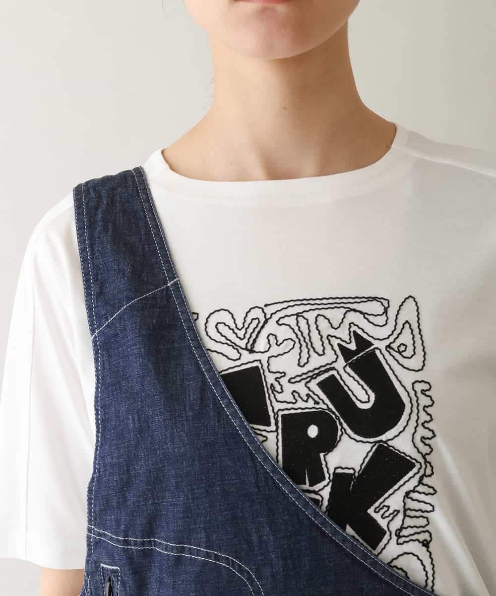 RSDGB01390 TRUNK HIROKO KOSHINO(ヒロココシノ) ストレッチデニムワンショルダーベスト/洗える ネイビー