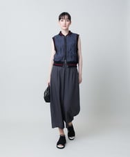 RSDJB03630 TRUNK HIROKO KOSHINO(ヒロココシノ) ワッシャーデニムダンボールジョイントベスト /洗える ネイビー