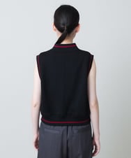 RSDJB03630 TRUNK HIROKO KOSHINO(ヒロココシノ) ワッシャーデニムダンボールジョイントベスト /洗える ネイビー