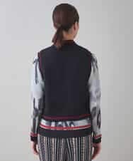 美品 HIROKO KOSHINO 【日本製】ジョイントベスト ワッシャーデニムダンボールジョイントベスト /洗える(ベスト