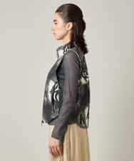 RSDJE05530 TRUNK HIROKO KOSHINO(ヒロココシノ) スプレーリーフデザインベスト ブラック
