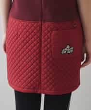 RSEAC31590 TRUNK HIROKO KOSHINO(ヒロココシノ) 【ゴルフウエア】キルティングタフタノースリーブワンピース レッド