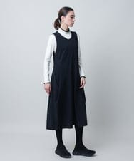RSEAD02630 TRUNK HIROKO KOSHINO(ヒロココシノ) 【先行予約】立体フレアジャンパードレス/洗える ブラック