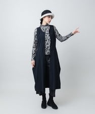 RSEAD02630 TRUNK HIROKO KOSHINO(ヒロココシノ) 立体フレアジャンパースカート/洗える ブラック