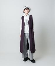 RSEAE06560 TRUNK HIROKO KOSHINO(ヒロココシノ) 薄綿ウォームジャンパースカート/洗える パープル