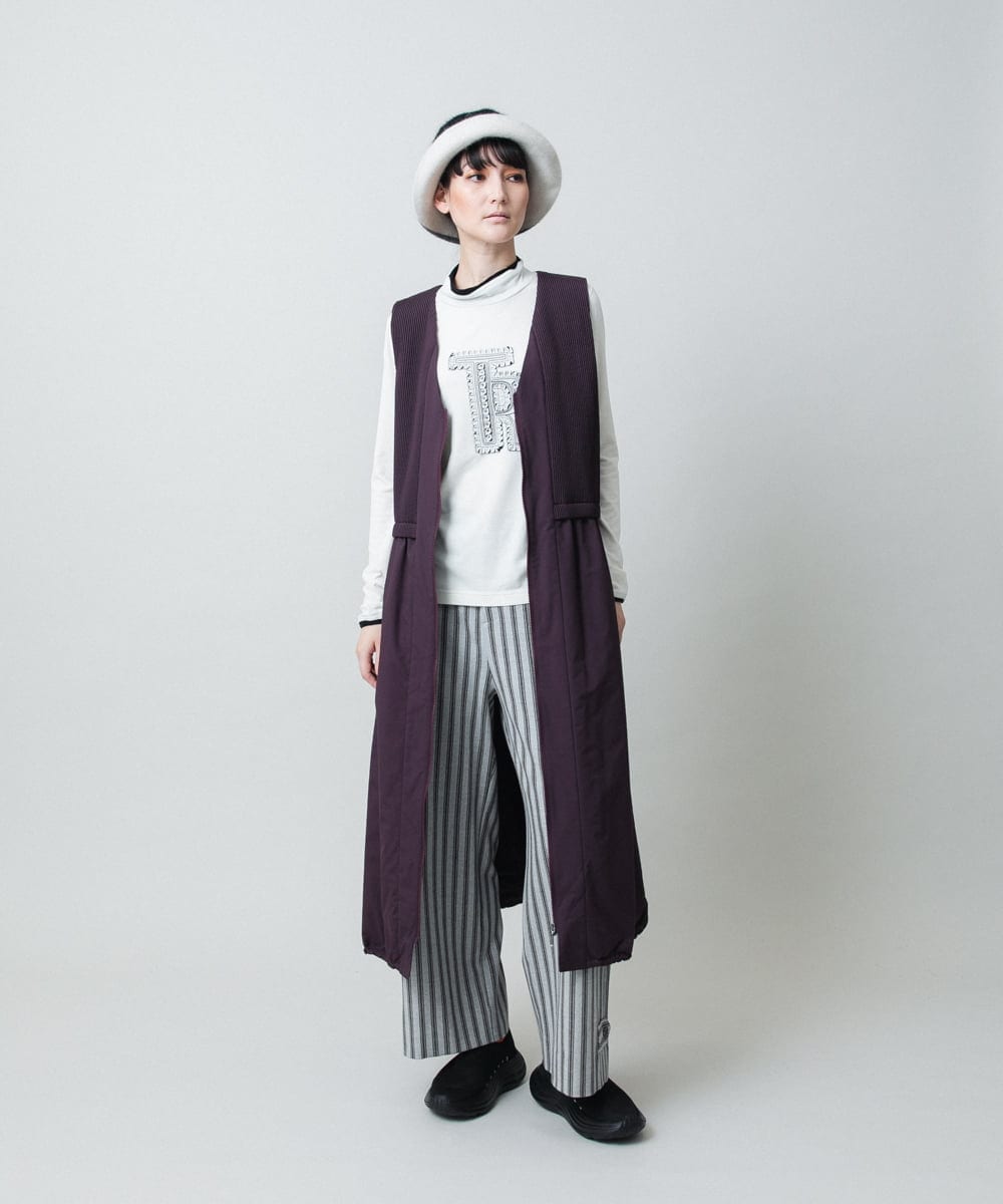 RSEAE06560 TRUNK HIROKO KOSHINO(ヒロココシノ) 薄綿ウォームジャンパースカート/洗える パープル