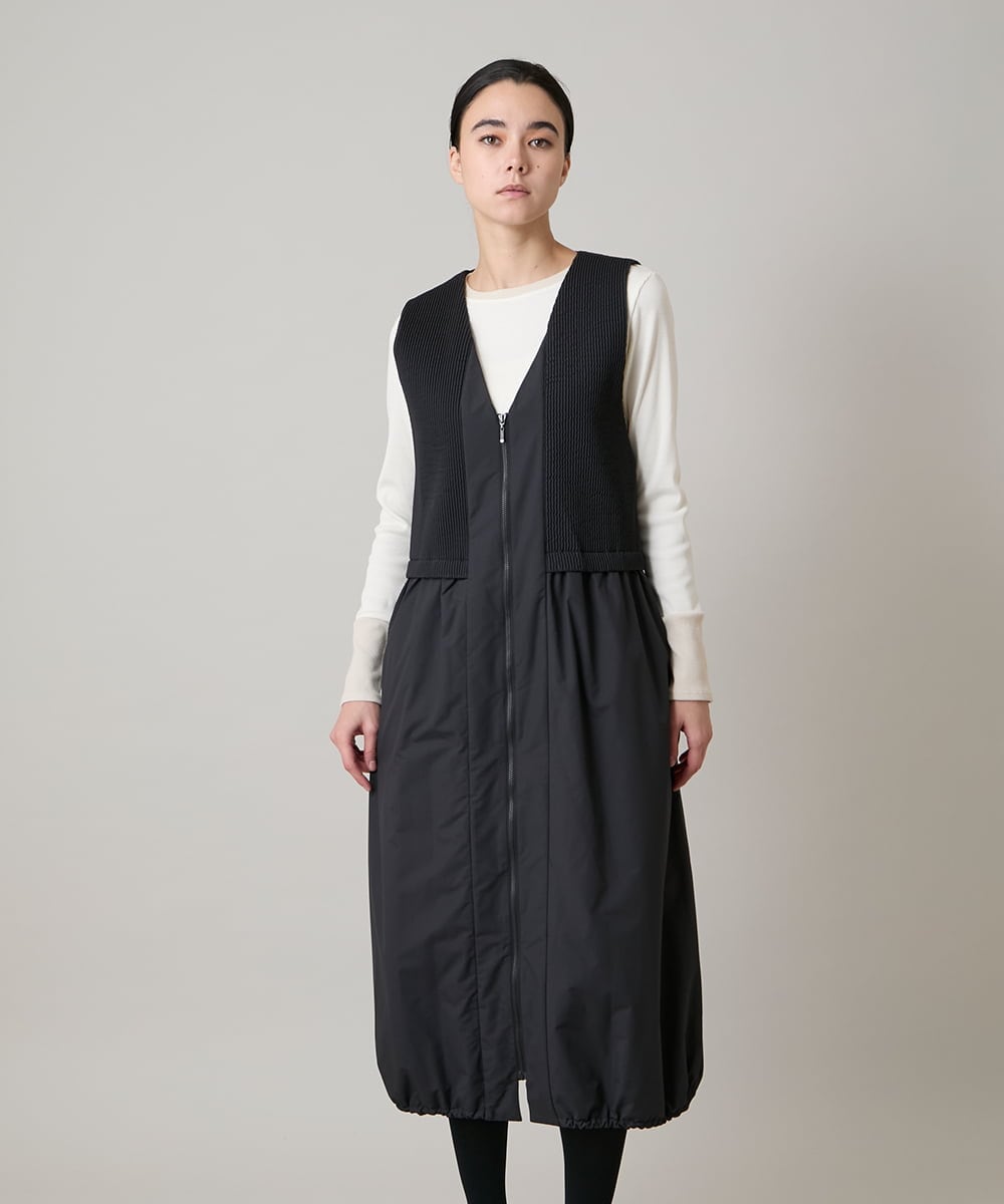 RSEAE06560 TRUNK HIROKO KOSHINO(ヒロココシノ) 薄綿ウォームジャンパースカート/洗える パープル