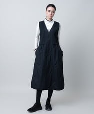 RSEAE06560 TRUNK HIROKO KOSHINO(ヒロココシノ) 【先行予約】薄綿ウォームジャンパードレス/洗える ブラック