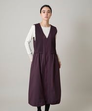 RSEAE06560 TRUNK HIROKO KOSHINO(ヒロココシノ) 薄綿ウォームジャンパースカート/洗える パープル