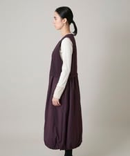 RSEAE06560 TRUNK HIROKO KOSHINO(ヒロココシノ) 薄綿ウォームジャンパースカート/洗える パープル