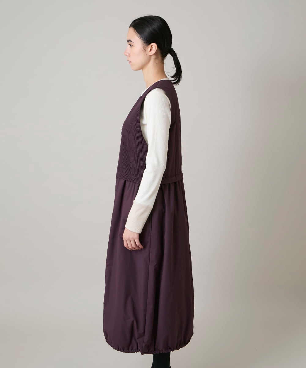 RSEAE06560 TRUNK HIROKO KOSHINO(ヒロココシノ) 薄綿ウォームジャンパースカート/洗える パープル