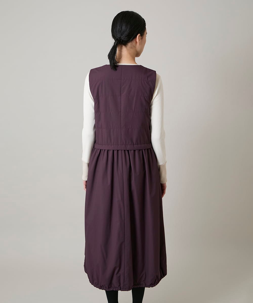 RSEAE06560 TRUNK HIROKO KOSHINO(ヒロココシノ) 薄綿ウォームジャンパースカート/洗える パープル