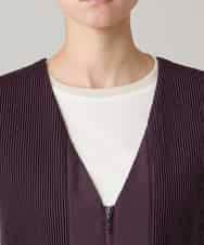 RSEAE06560 TRUNK HIROKO KOSHINO(ヒロココシノ) 薄綿ウォームジャンパースカート/洗える パープル