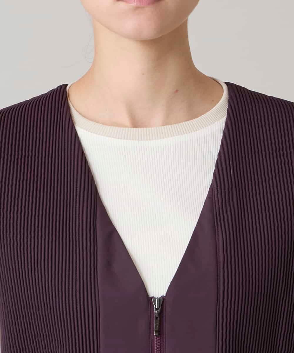 RSEAE06560 TRUNK HIROKO KOSHINO(ヒロココシノ) 薄綿ウォームジャンパースカート/洗える パープル