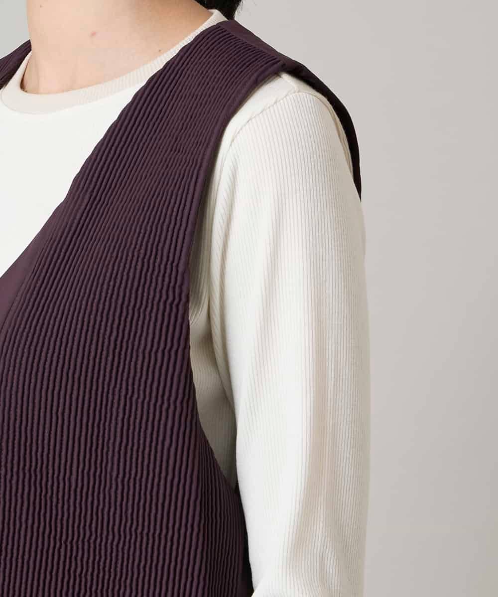 RSEAE06560 TRUNK HIROKO KOSHINO(ヒロココシノ) 薄綿ウォームジャンパースカート/洗える パープル