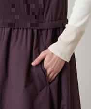 RSEAE06560 TRUNK HIROKO KOSHINO(ヒロココシノ) 薄綿ウォームジャンパースカート/洗える パープル