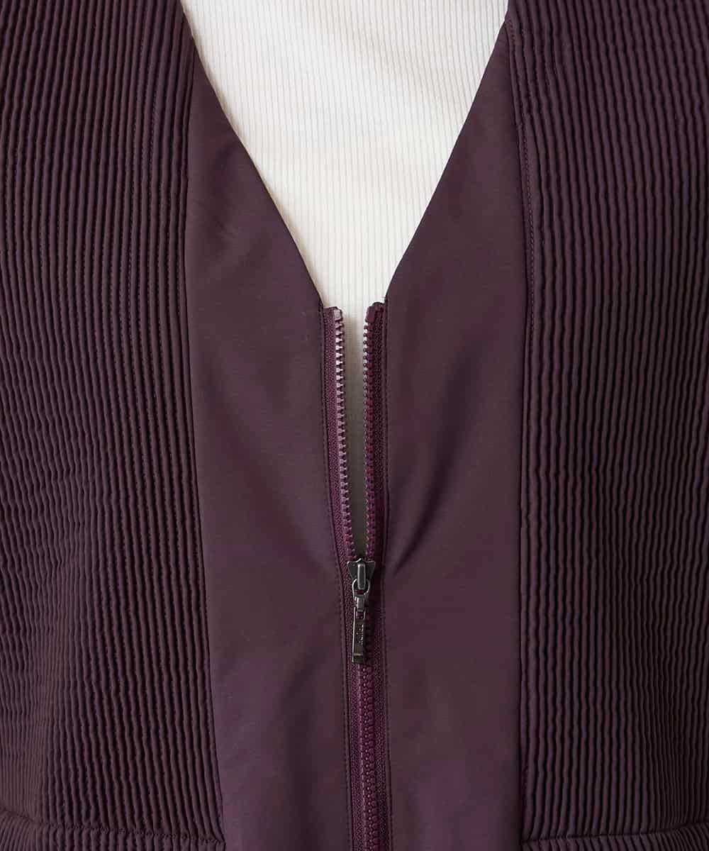 RSEAE06560 TRUNK HIROKO KOSHINO(ヒロココシノ) 薄綿ウォームジャンパースカート/洗える パープル