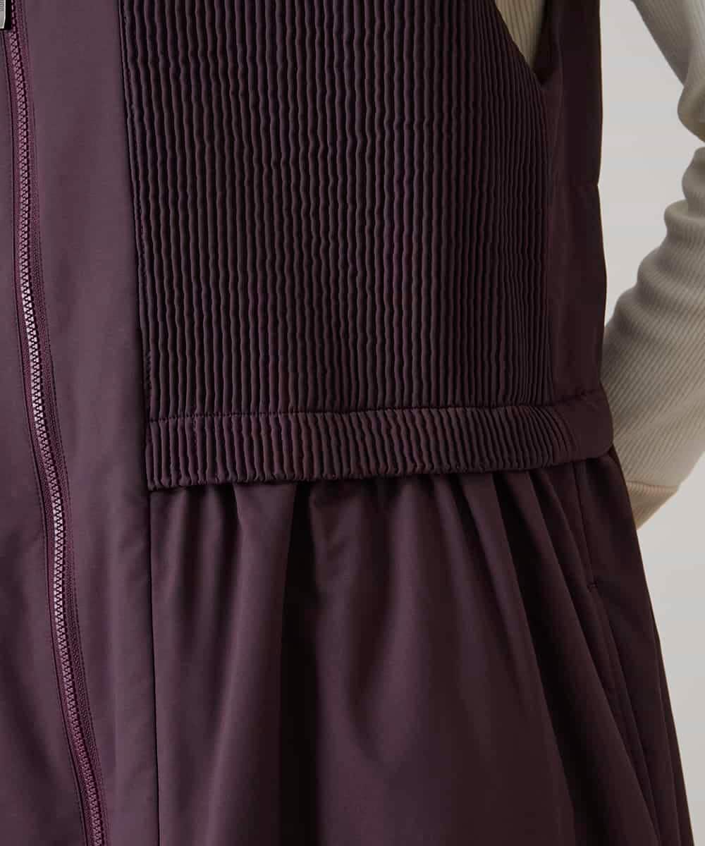 RSEAE06560 TRUNK HIROKO KOSHINO(ヒロココシノ) 薄綿ウォームジャンパースカート/洗える パープル